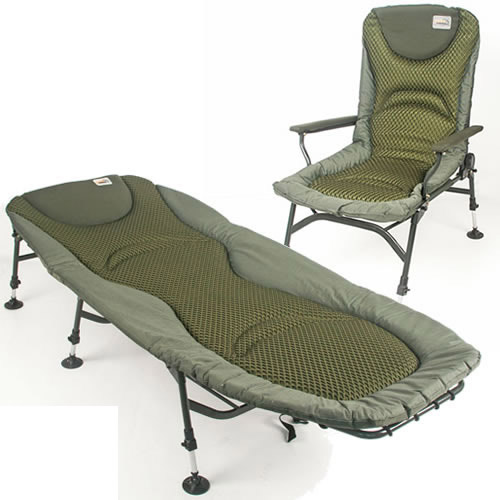 Bed Chair Carp Design Green Line Evo 6 Pieds + Level Chair Carp Design Green Line Evo