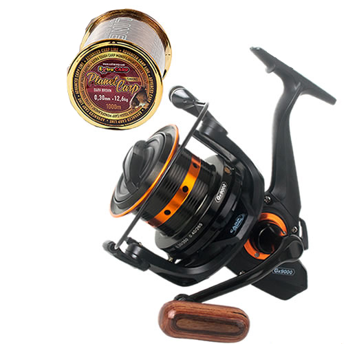 Moulinet Carp Design Gk9000 Black & Orange + Nylon Extra Carp Planet Carp 1000m