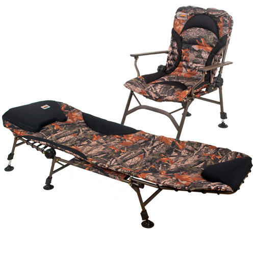Bed Chair Carp Design Camo Line Full Camou 6 Pieds + Level Chair Carp Design Camo Line Recliner Accoudoirs