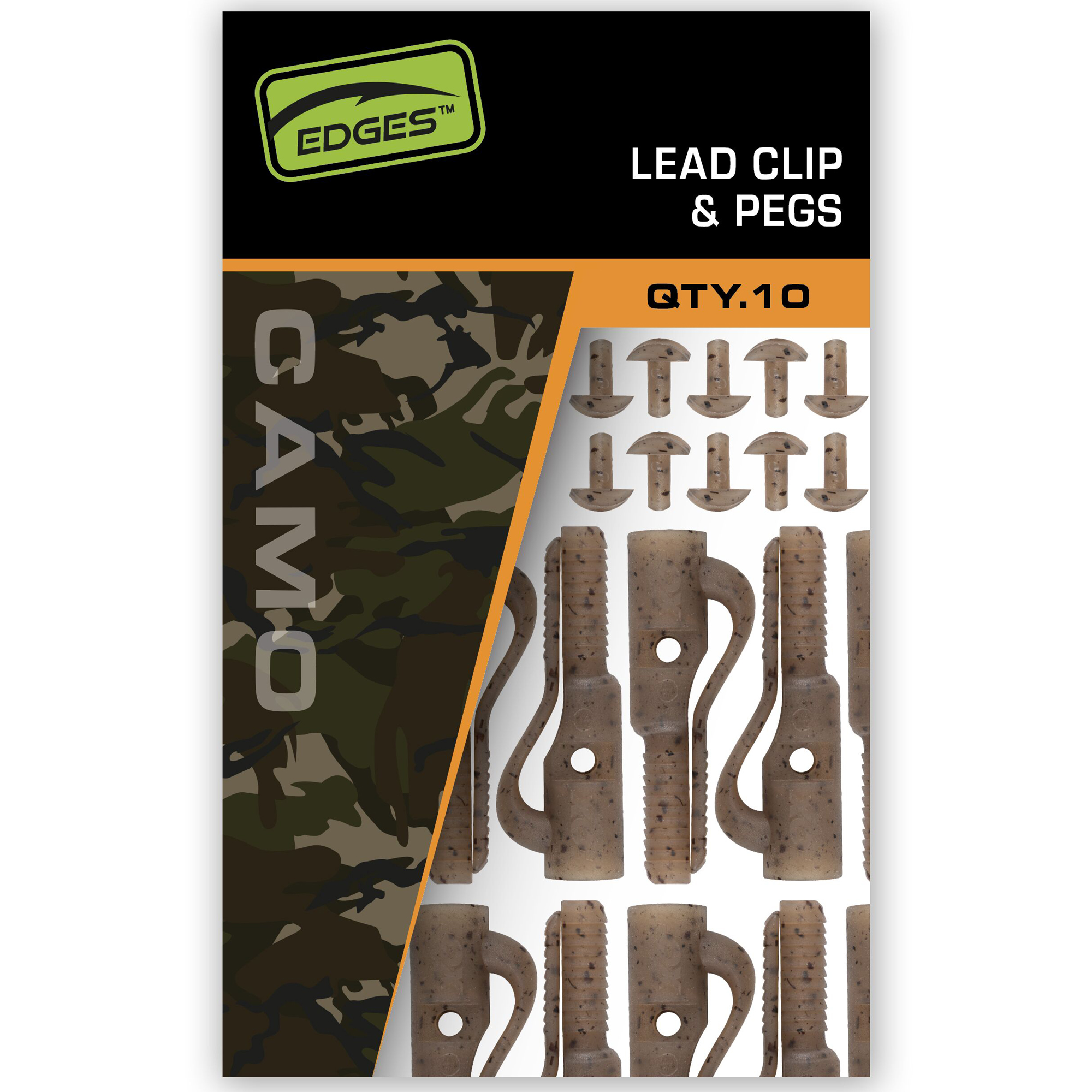 Clip Plomb Fox Edges Camo Lead Clip + Pegs (par 10) Carpe