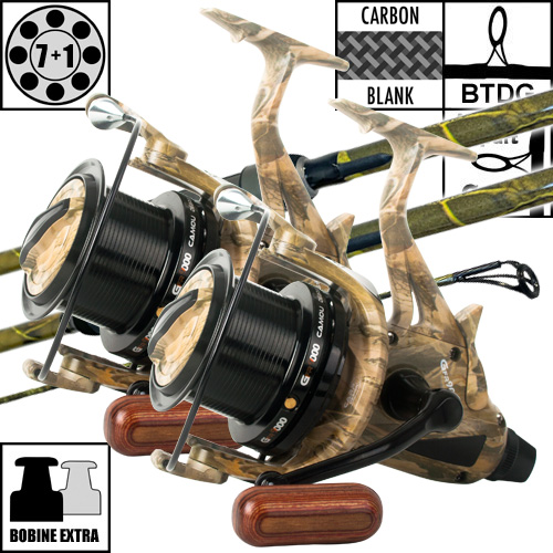 Ensemble Carp Design Slim Fighter Camo 13' 3.5lbs Gfr9000 (les 2) Carpe