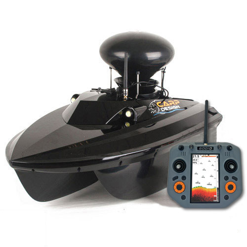 Bateau Amorceur Carp Design V70 Evo+ Echo Gps + Epandeur D'appâts Carp Design Pour Bateau V70