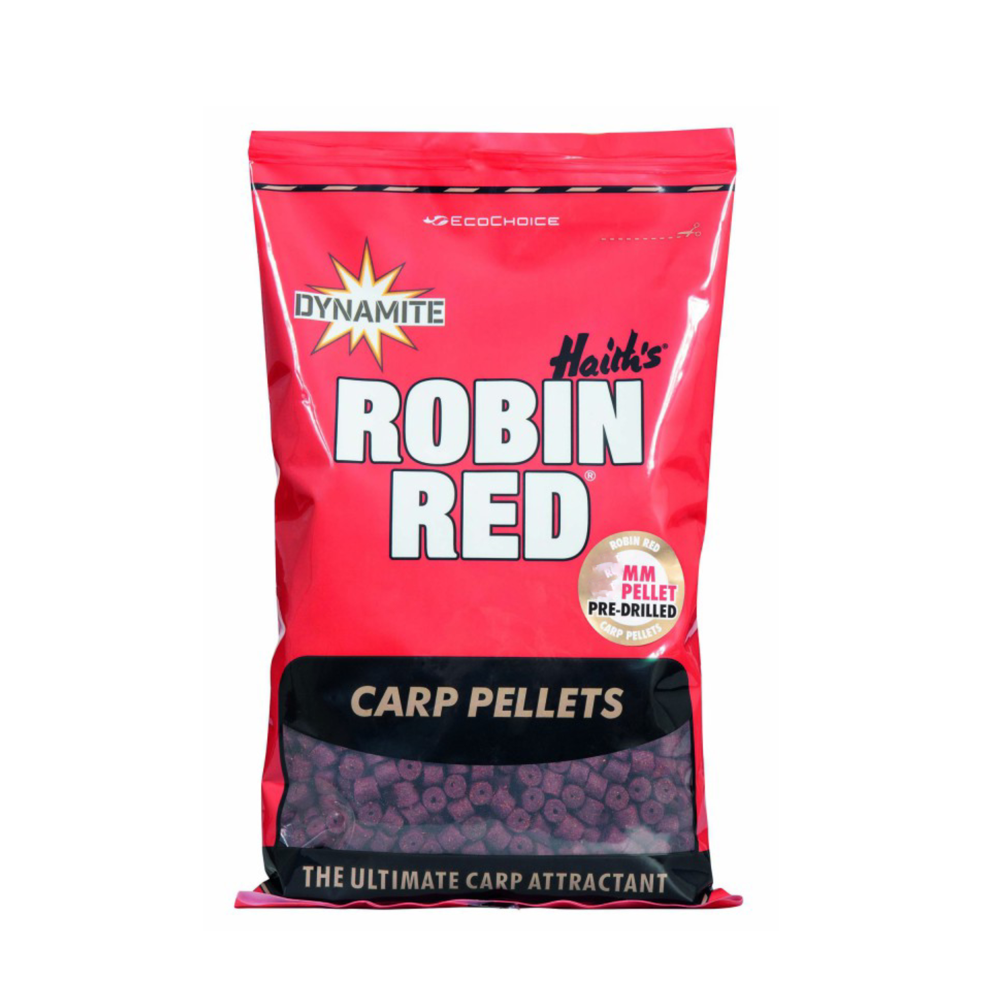 Pellets Dynamite Baits Robin Red Pré Percés 900g Carpe - Diamètre: 12mm