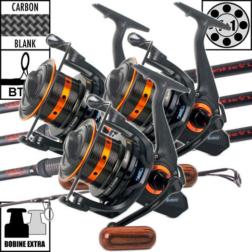 Ensemble Carp Design Slim Fighter Evo 10' 3.5lbs Gk9000 (les 3) Carpe