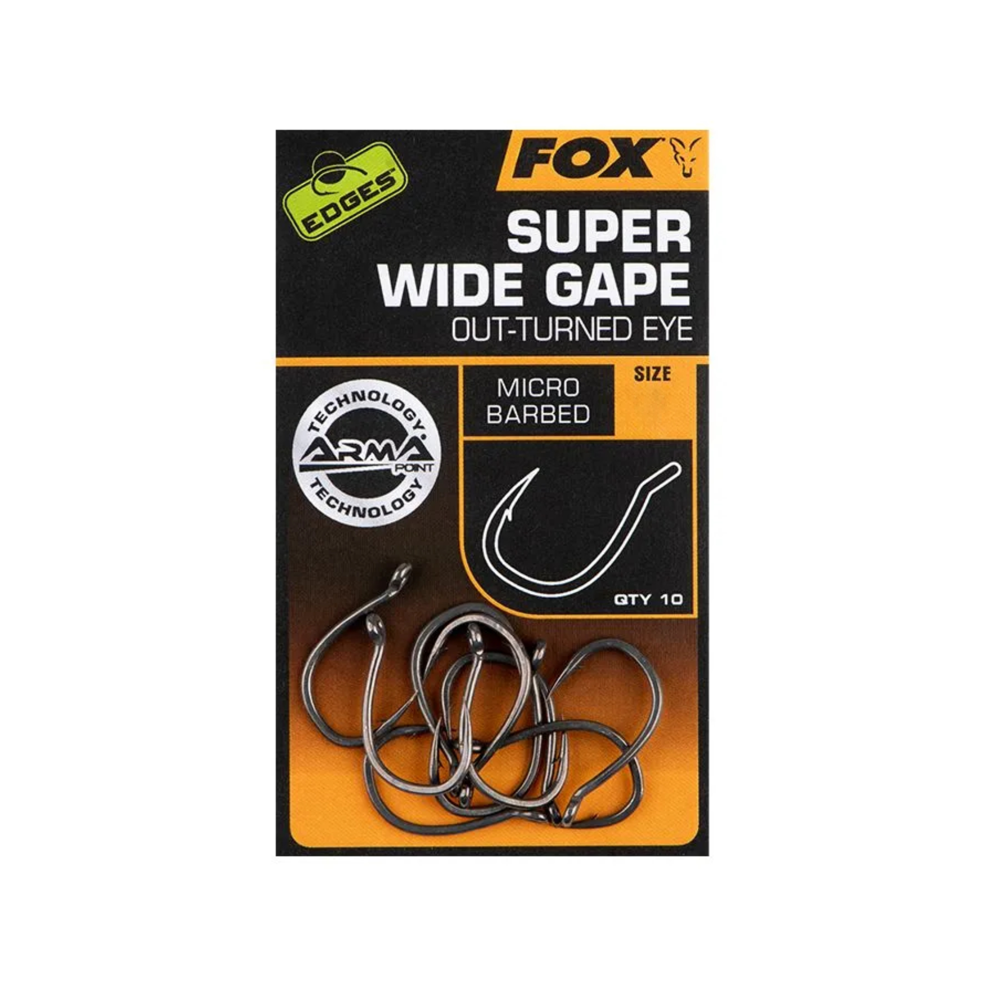 Hameçon Fox Edges Armapoint Super Wide Gape Out-turned Eye (par 10) Carpe - Taille D'hameçons: N° 4