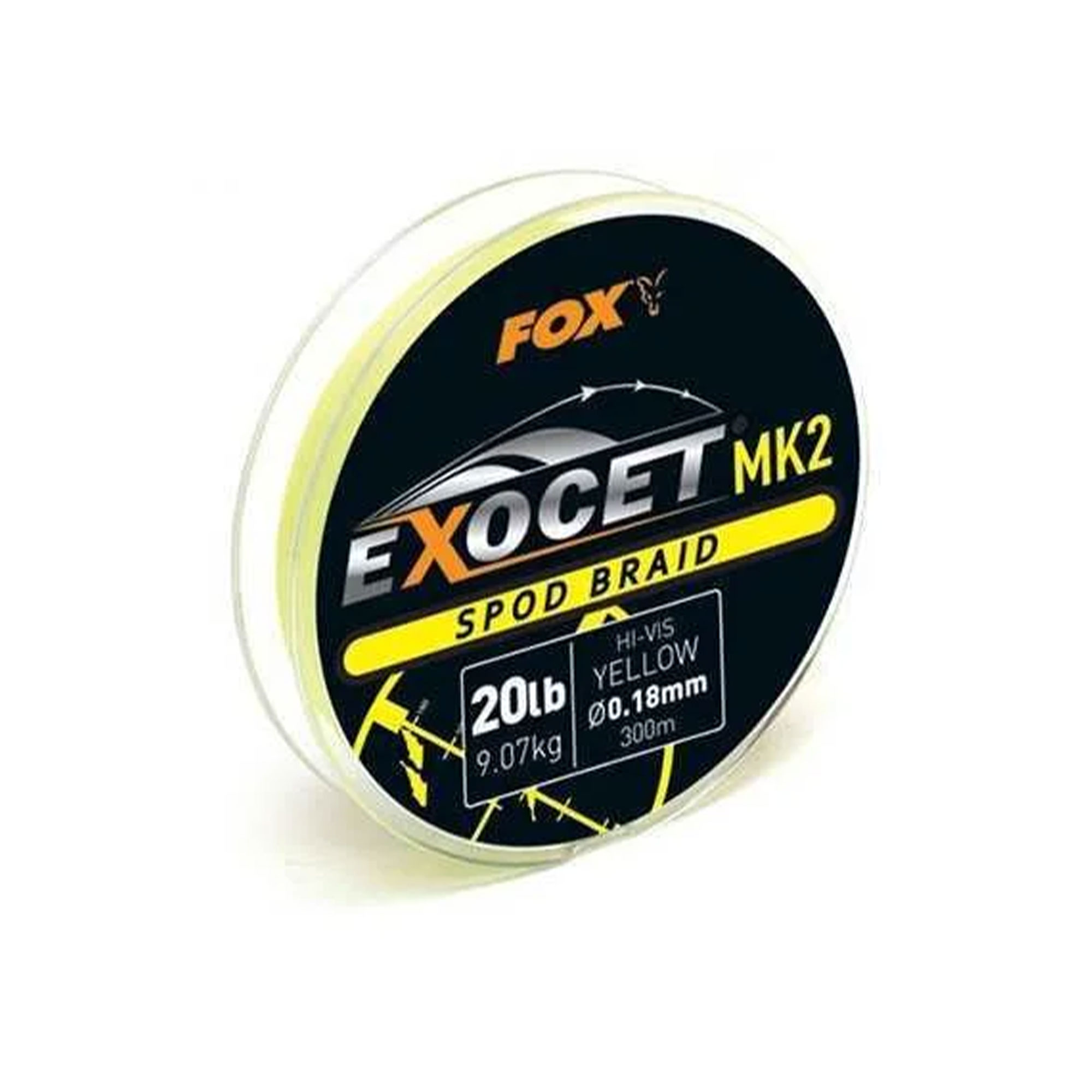 Tresse Fox Exocet Mk2 Spod Yellow 0.18mm 300m Carpe