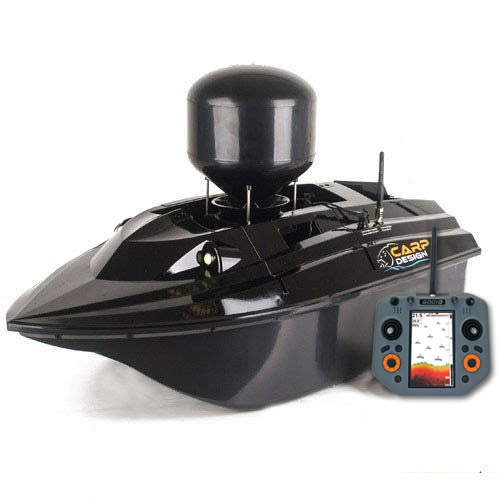 Bateau Amorceur Carp Design V80 Evo+ Echo Gps + Epandeur D'appâts Carp Design Pour Bateau V80