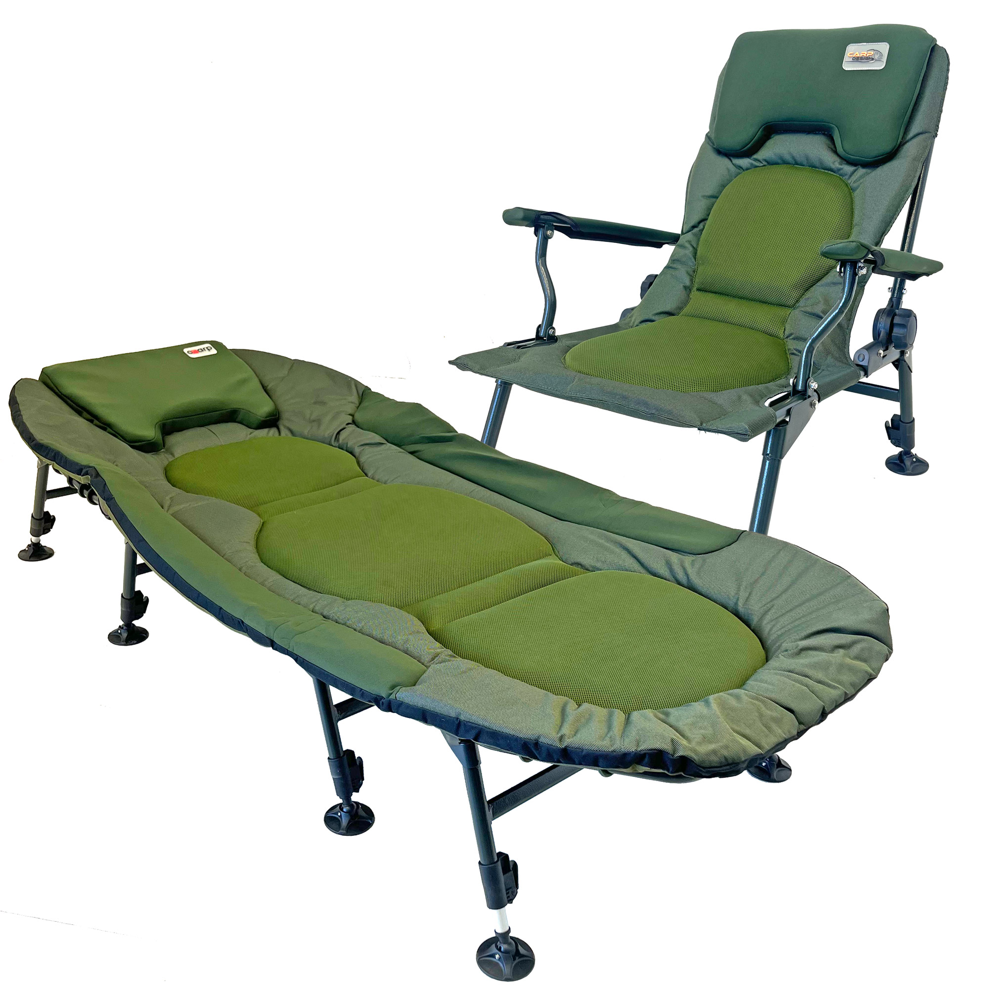 Bed Chair Ccarp Cloudy 8 Pieds + Level Chair Carp Design Cloudy