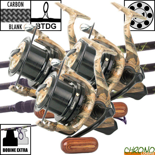 Ensemble Carp Design Slim Fighter Evo Camo 10' 3.5lbs Gk9000 (les 3) Carpe