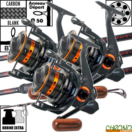 Ensemble Carp Design Slim Fighter Evo 12' 3.5lbs Gk9000 (les 3) Carpe