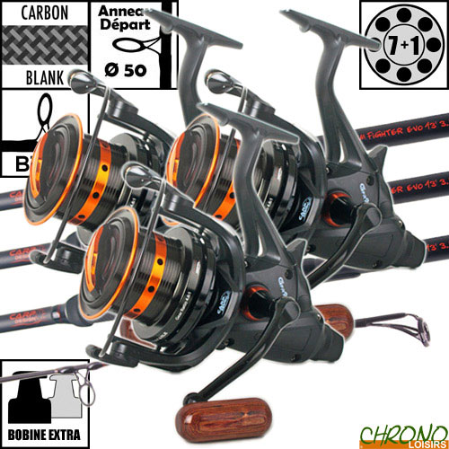 Ensemble Carp Design Slim Fighter Evo 13' 3.5lbs Gfr9000 (les 3) Carpe