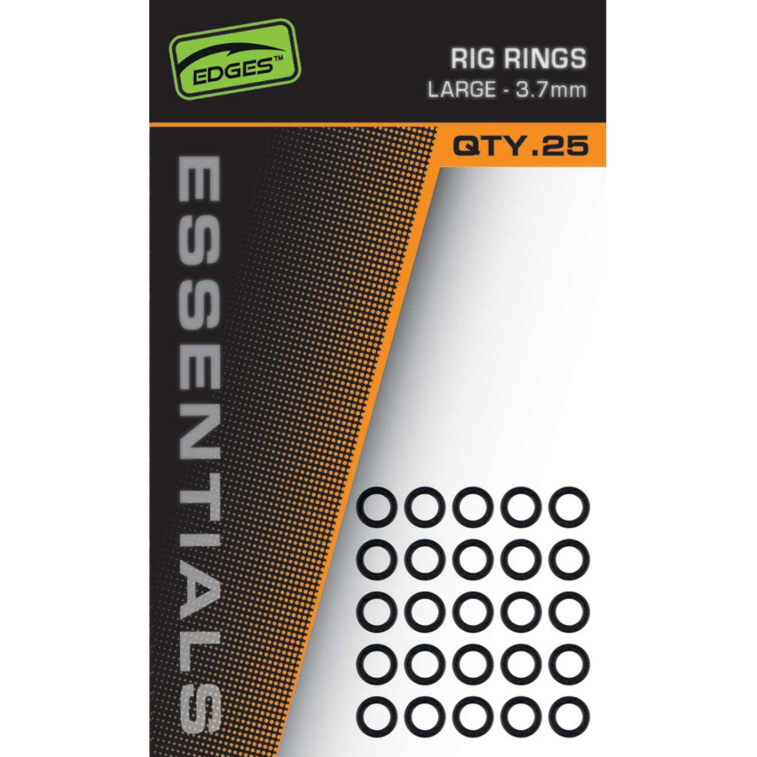 Anneau Fox Edges Rig Ring (par 25) Carpe - Modèle Taille: Large