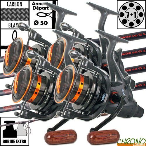 Ensemble Carp Design Slim Fighter Evo 13' 3.5lbs Gfr9000 (les 4) Carpe