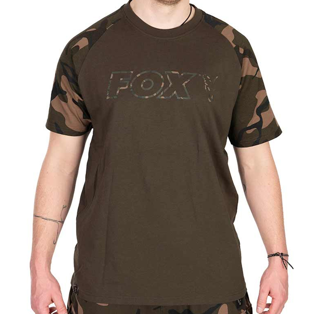 T-shirt Fox Khaki/camo Outline Carpe - Taille: L