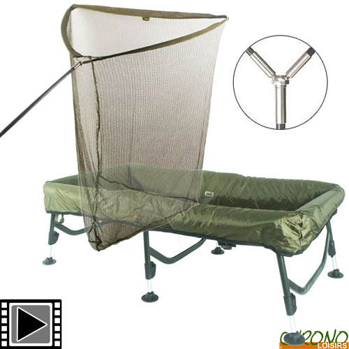 Matelas De Réception Carp Design Green Line Cradle 6 Pieds + Epuisette Carp Design Luxe 42'' Manche 2 Parties