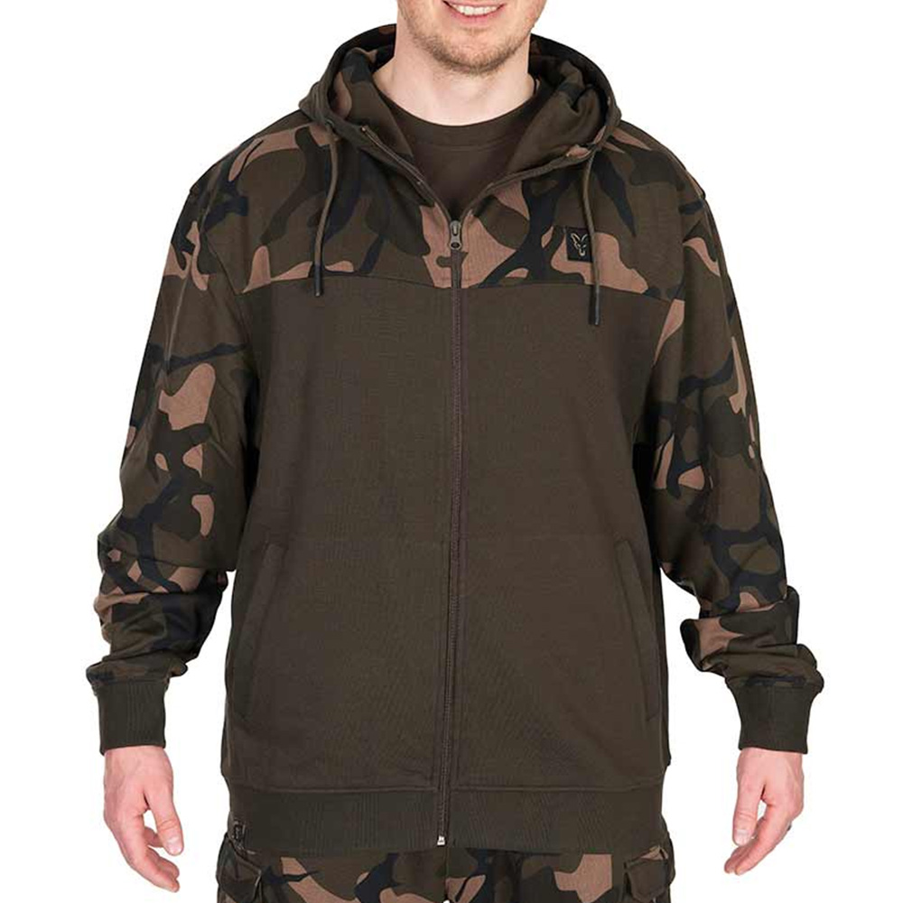 Sweat Zippé Fox Lw Khaki/camo Split Zip Carpe - Taille: M