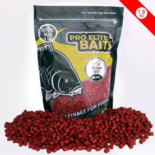Pellets Pro Elite Baits Robin Red Spod Mix 8mm 1.8kg Carpe