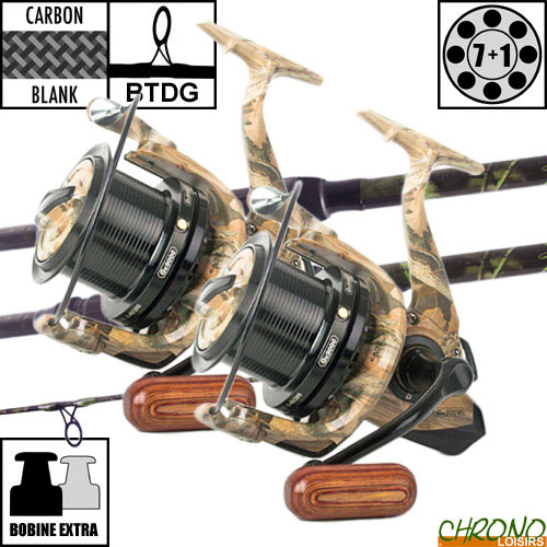 Ensemble Carp Design Slim Fighter Evo Camo 10' 3.5lbs Gk9000 (les 2) Carpe