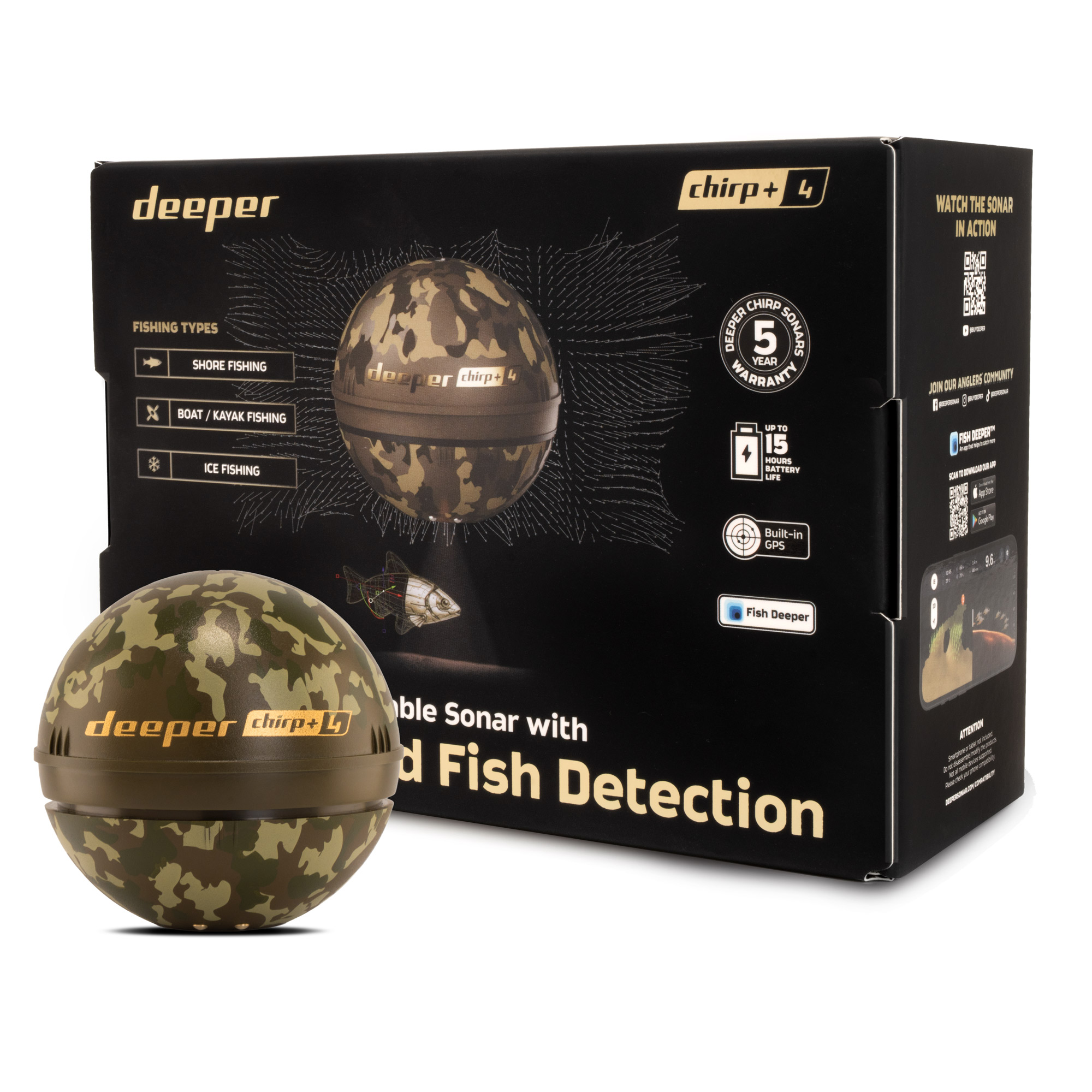 Sondeur Gps Deeper Chirp+ 4 Carpe