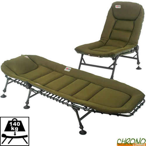 Bed Chair Ccarp Full Néoprène Green 6 Pieds + Level Chair Ccarp Full Néoprène Green