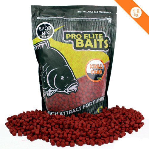 Pellets Pro Elite Baits Krill & Crab Spod Mix 8mm 1.8kg Carpe