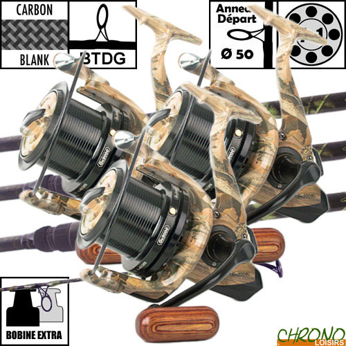 Ensemble Carp Design Slim Fighter Evo Camo 12' 3.5lbs Gk9000 (les 3) Carpe