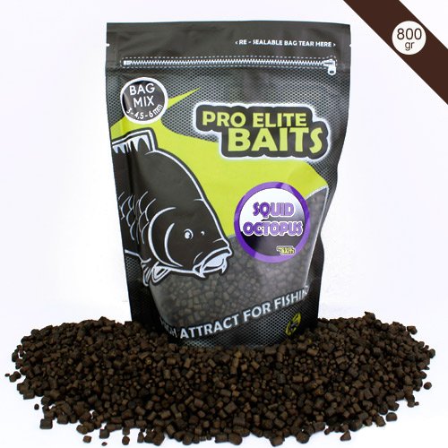 Pellets Pro Elite Baits Squid & Octopus Mixed 800g Carpe