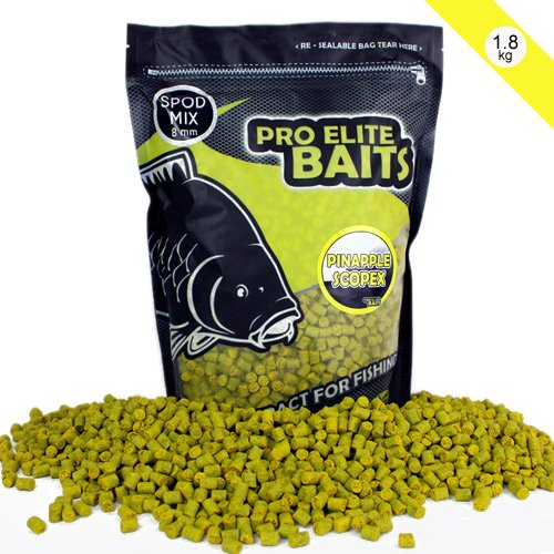Pellets Pro Elite Baits Pineapple & Scopex Spod Mix 8mm 1.8kg Carpe