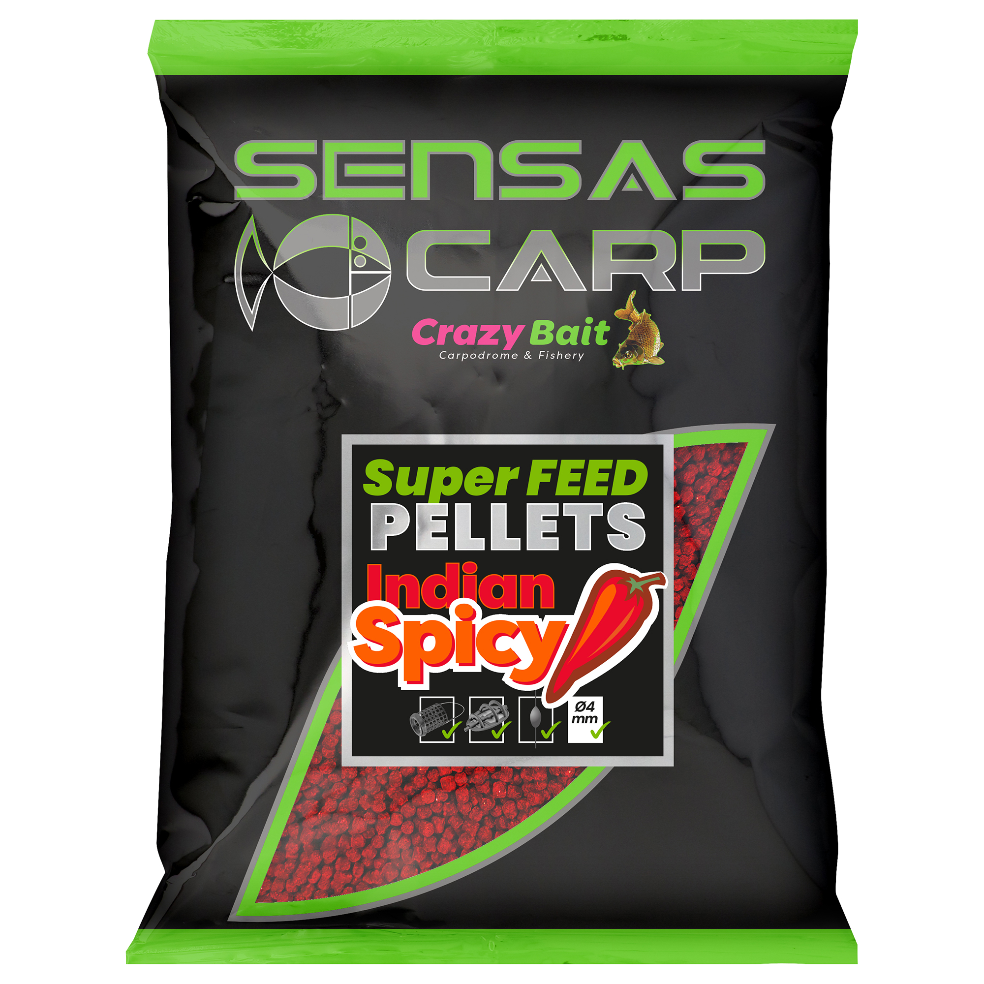 Pellets Sensas Super Feed Indian Spicy 4mm 650g Carpe