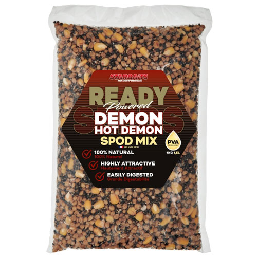 Graines Starbaits Ready Seeds Spod Mix 1kg Hot Demon Carpe