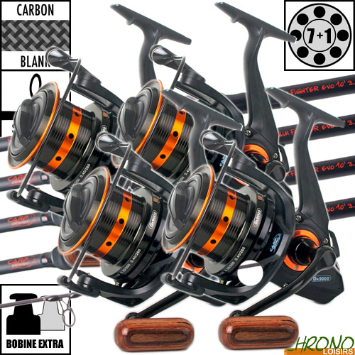 Ensemble Carp Design Slim Fighter Evo 10' 3.5lbs Gk9000 (les 4) Carpe